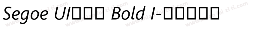 Segoe UI兰亭黑 Bold I字体转换